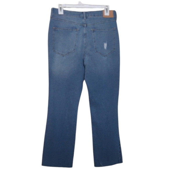 Anthropologie Avec Les Filles cropped high-waisted jeans Straight raw hem. - Picture 6 of 14